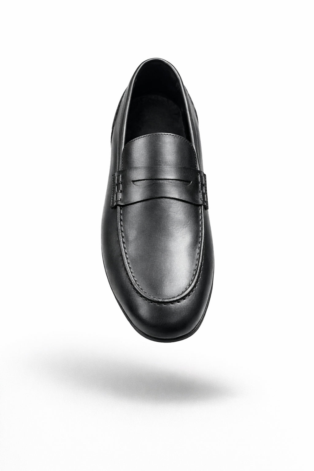 Siyah Hakiki Deri Ultra Esnek Penny Loafer