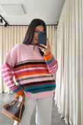 Veyren Multicolor Striped Knit Sweater