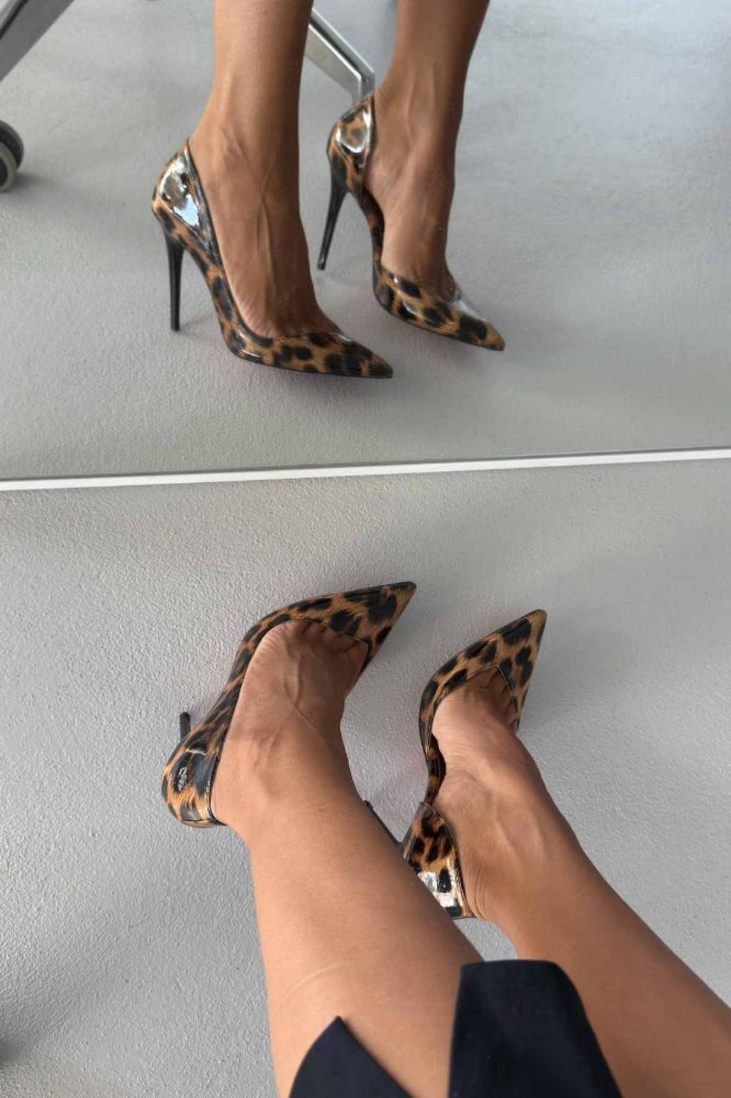 Belladonna Leopard Patent Stiletto Pumps