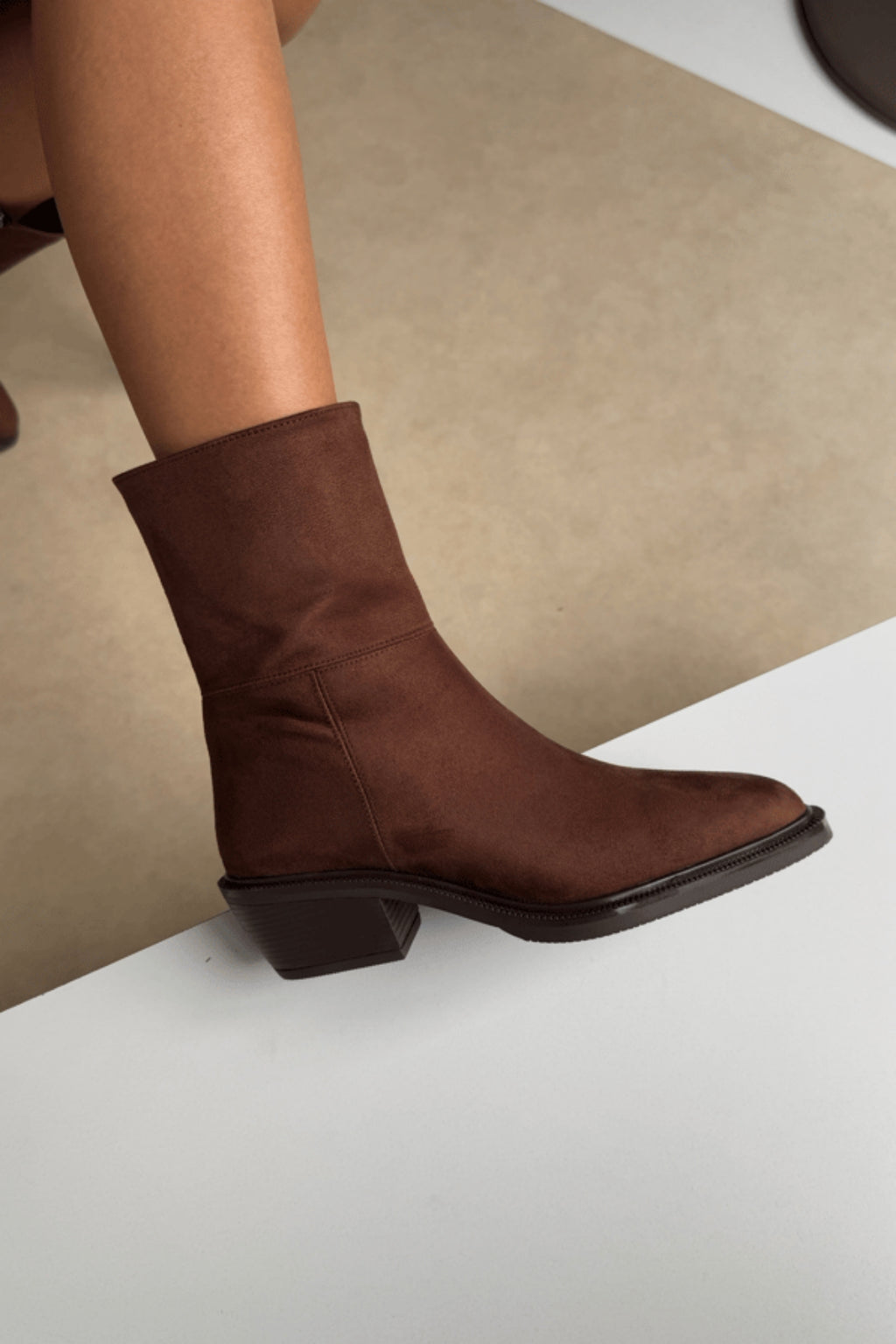 Arielle Short Western Boots – Black Croc