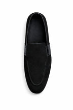 Siyah Hakiki Süet Ultra Esnek Driver Loafer