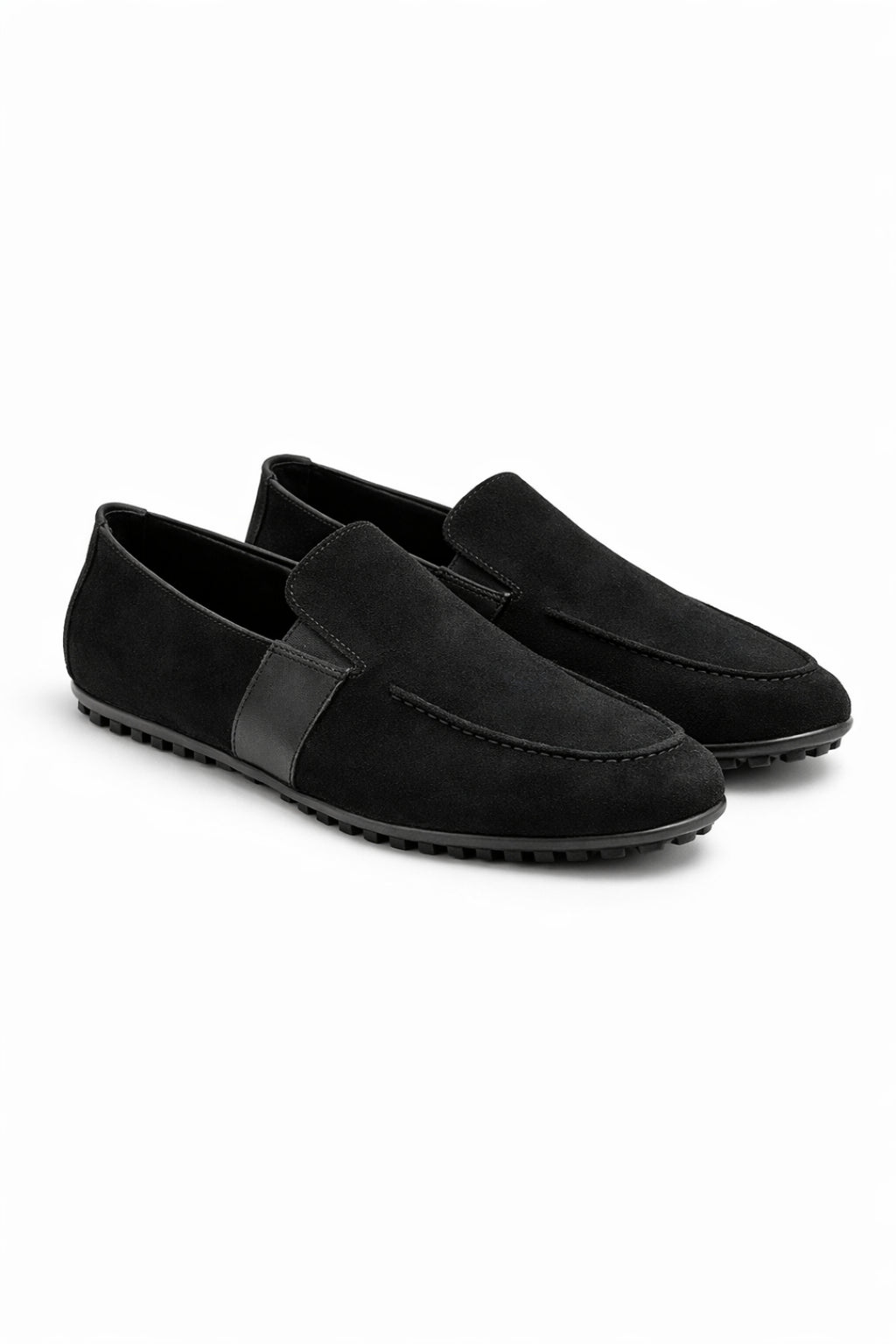 Siyah Hakiki Süet Ultra Esnek Driver Loafer