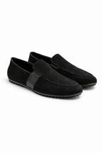 Siyah Hakiki Süet Ultra Esnek Driver Loafer