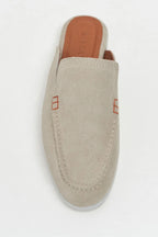 Sorrento – Handcrafted Genuine Suede Leather Mule Loafers – Navy Suede