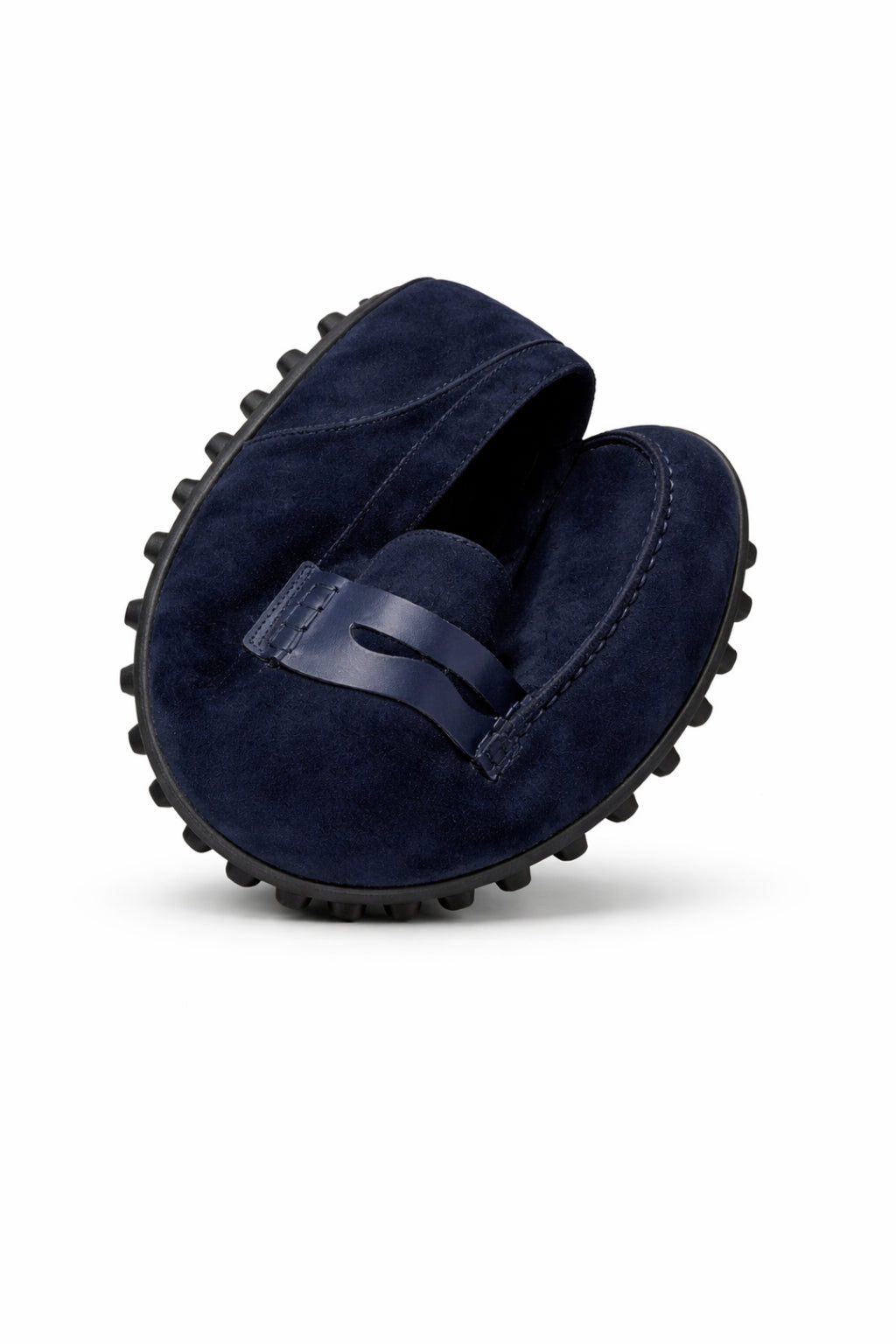 Navy Genuine Suede Ultra Flexible Rubber Sole Loafer
