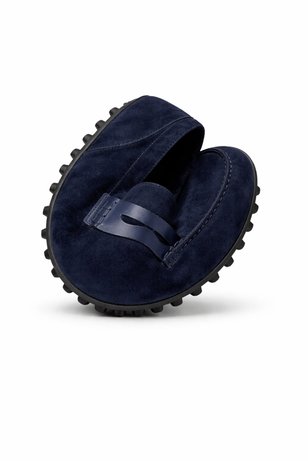 Navy Genuine Suede Ultra Flexible Rubber Sole Loafer