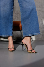 Clara Luxury Stiletto Mule Sandals – 10 cm Heel | Zebra