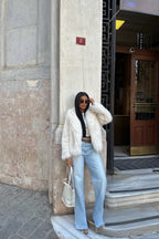 Rufina Luxe Faux Fur Jacket – Cream