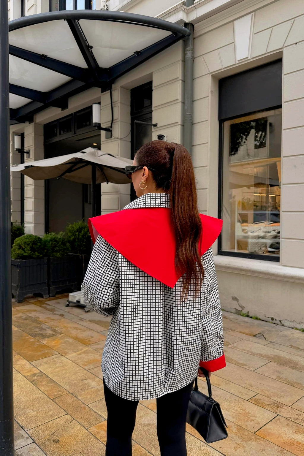 Averick Checked Water-Resistant Trench Coat