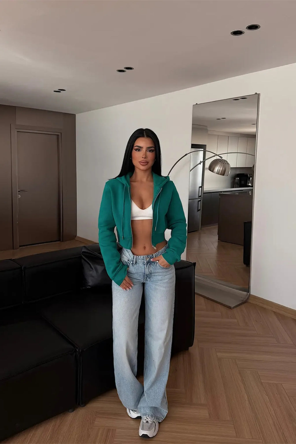 Beige Crop Cut Cardigan