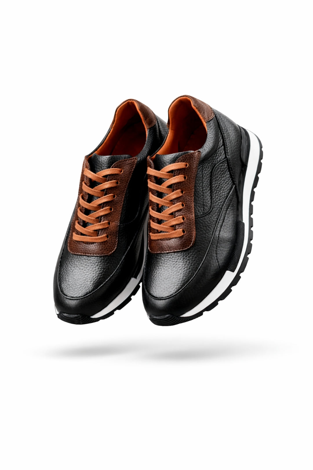 Kahve-Siyah Hakiki Deri Light Thermo Tabanlı Sneaker