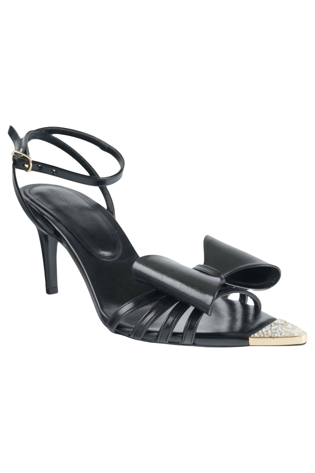 Viyola Gold Metal Uçlu Çoklu Bantlı Sivri Burun Stiletto