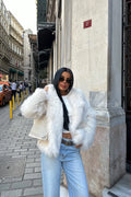 Rufina Luxe Faux Fur Jacket – White