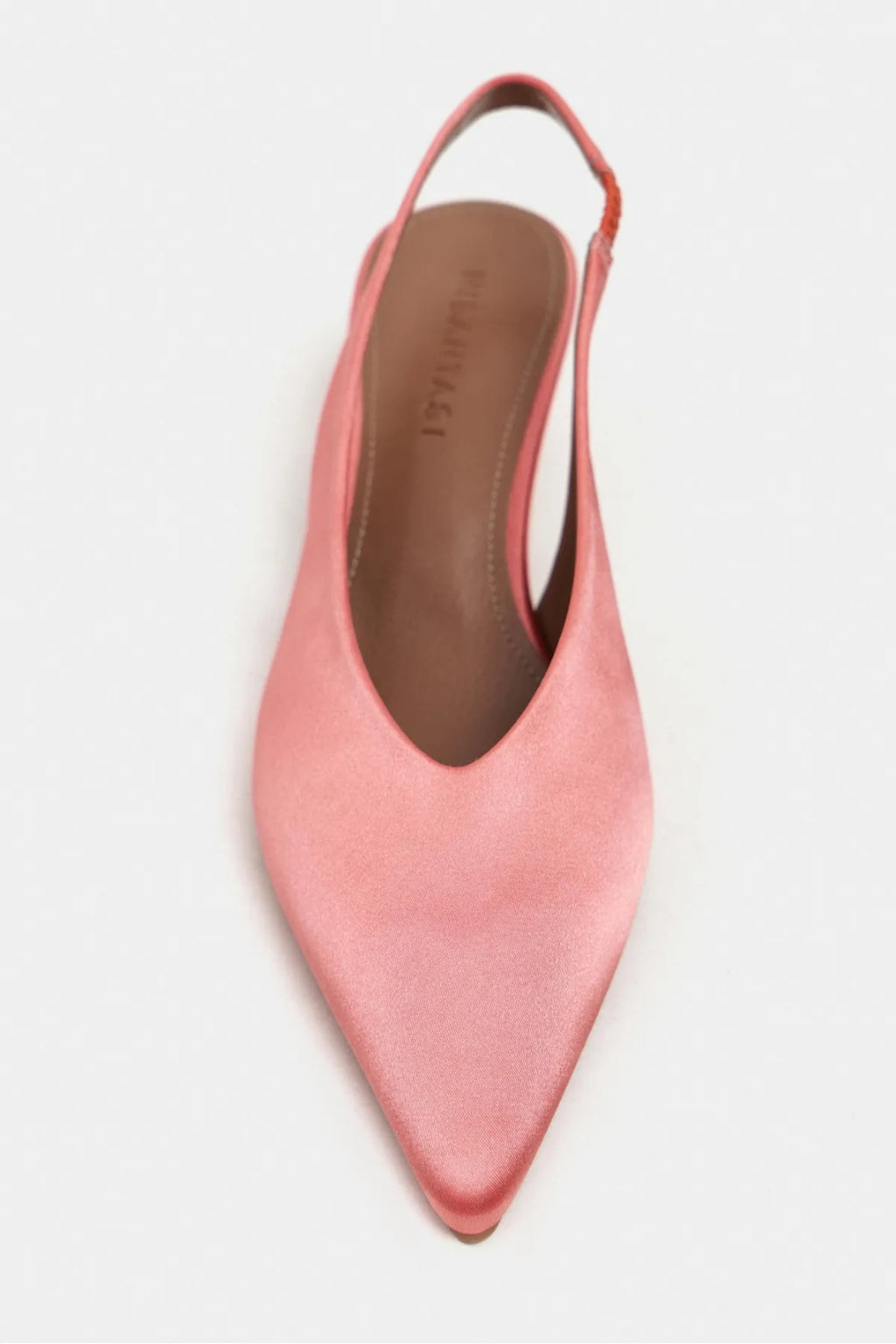WILSON Satin Slingback Heels – Salmon Satin