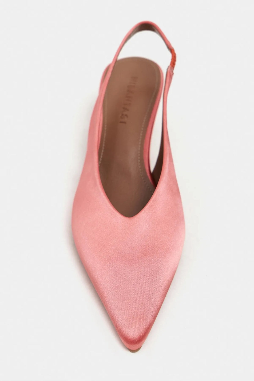 WILSON Satin Slingback Heels – Salmon Satin