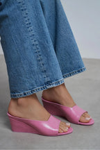 ALLISON Rustic Wedge Heel Slide Sandals for Women – 7 cm Comfort Heel