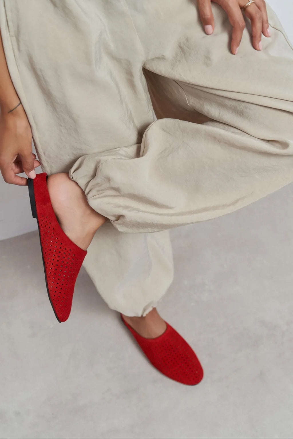 Liguria – Handmade Genuine Leather Flat Slide Sandals