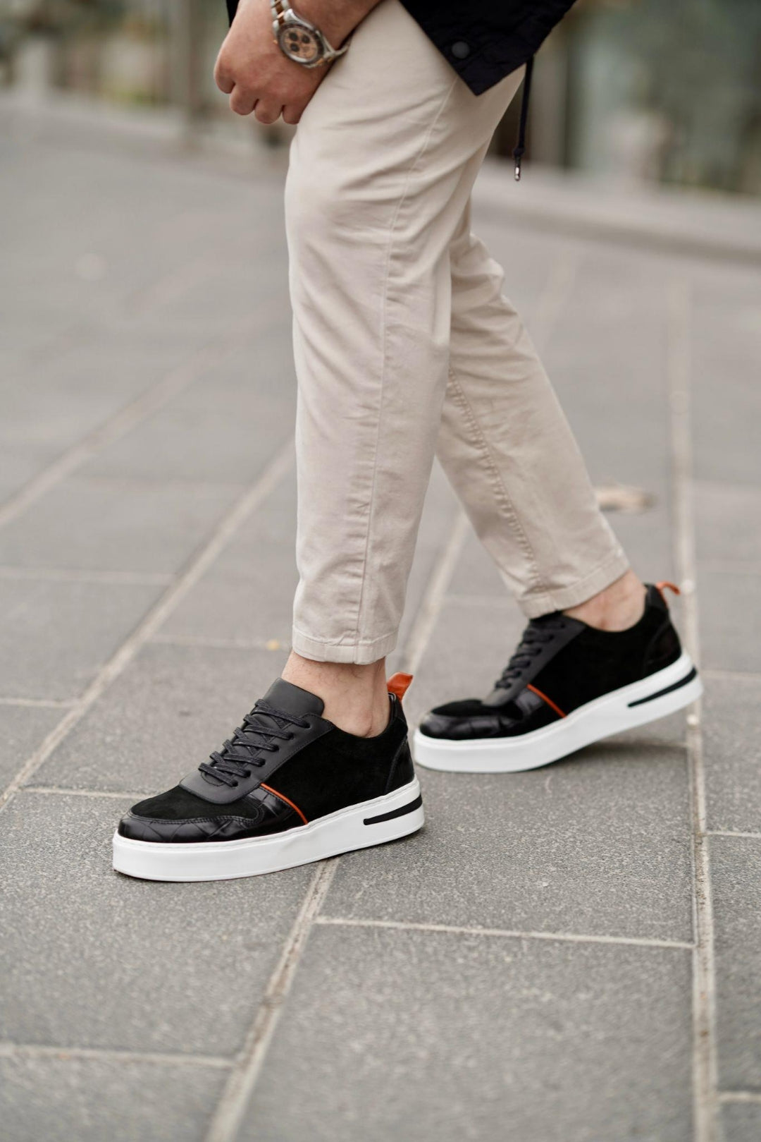 Yanko Siyah %100 Hakiki Deri Ultra Hafif Eva Taban Sneaker
