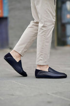 Timo Lacivert Hakiki Deri Erkek Ayakkabı
