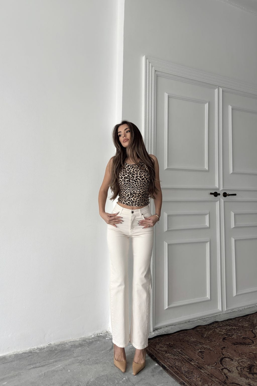 Ariane Yüksek Bel Düz Paça Jean