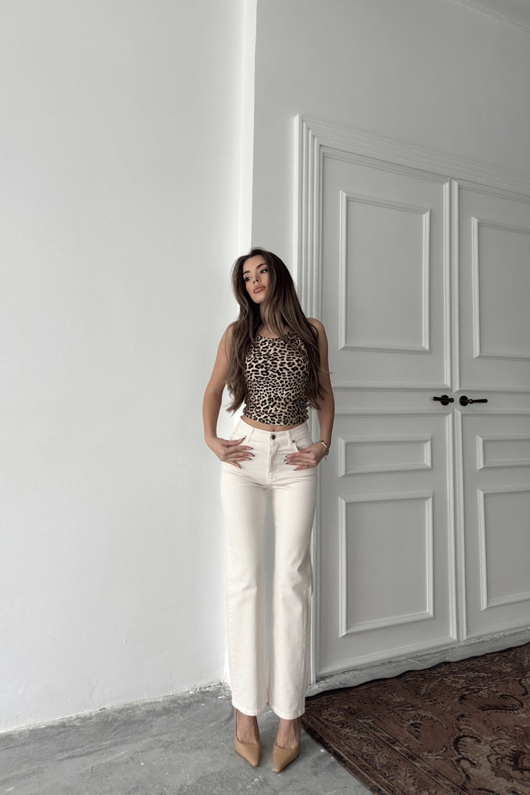 Ariane Yüksek Bel Düz Paça Jean