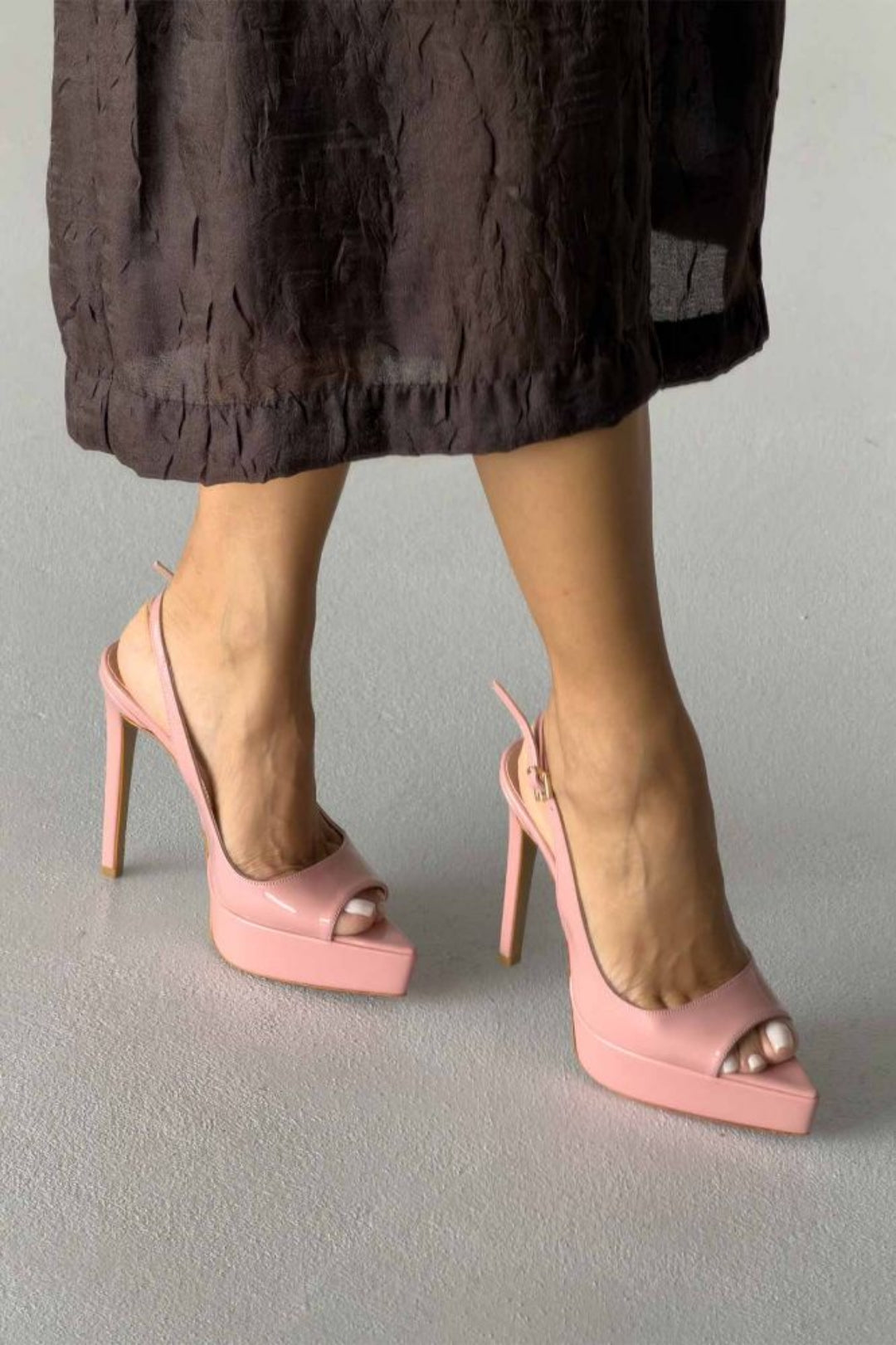Heimdall Toka Detaylı 13 CM Platform Stiletto - Siyah