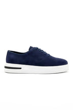 Navy Genuine Suede Lightweight EVA Sole Sneaker