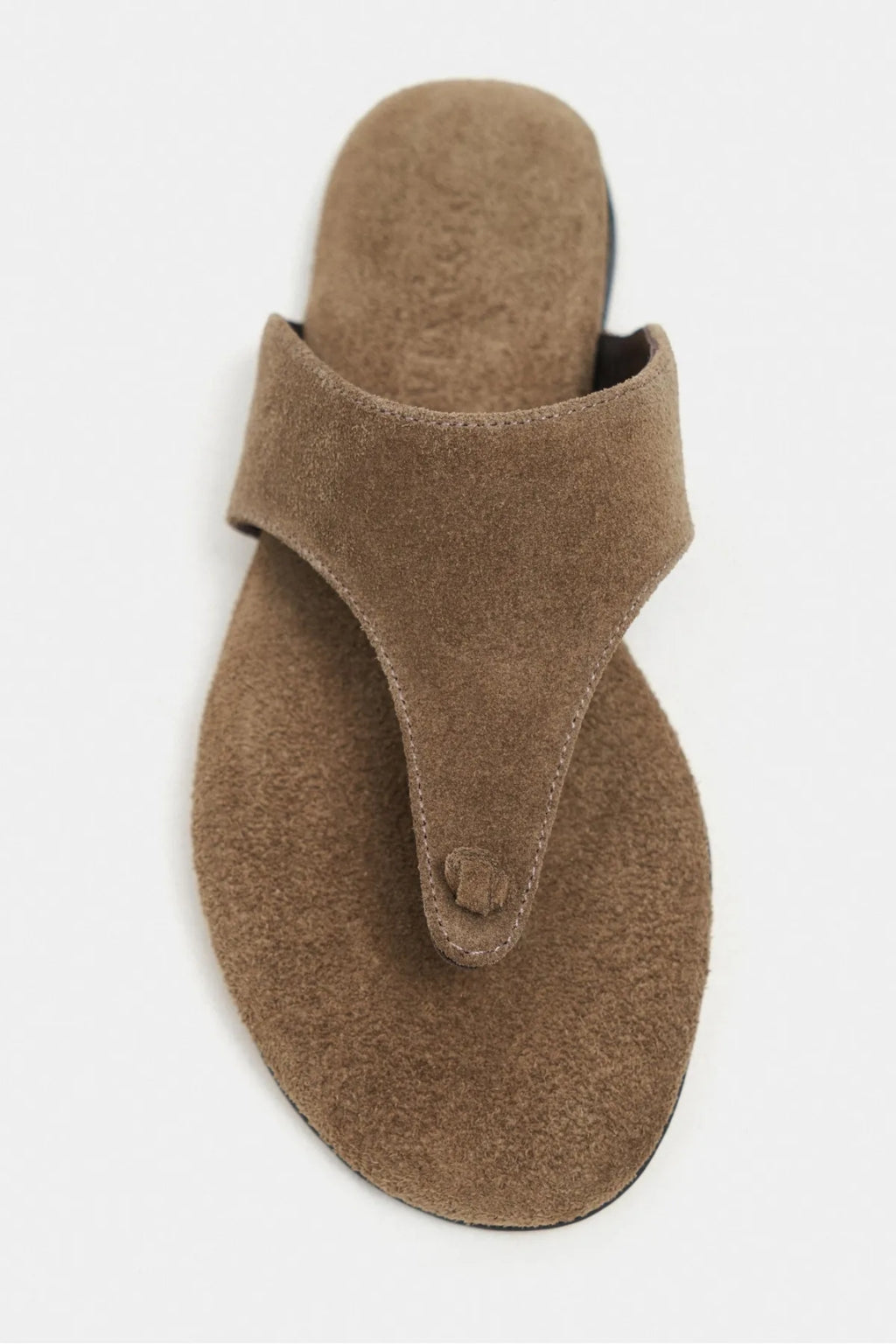 Ravello Handcrafted Genuine Leather Toe-Ring Sandals — Red Suede