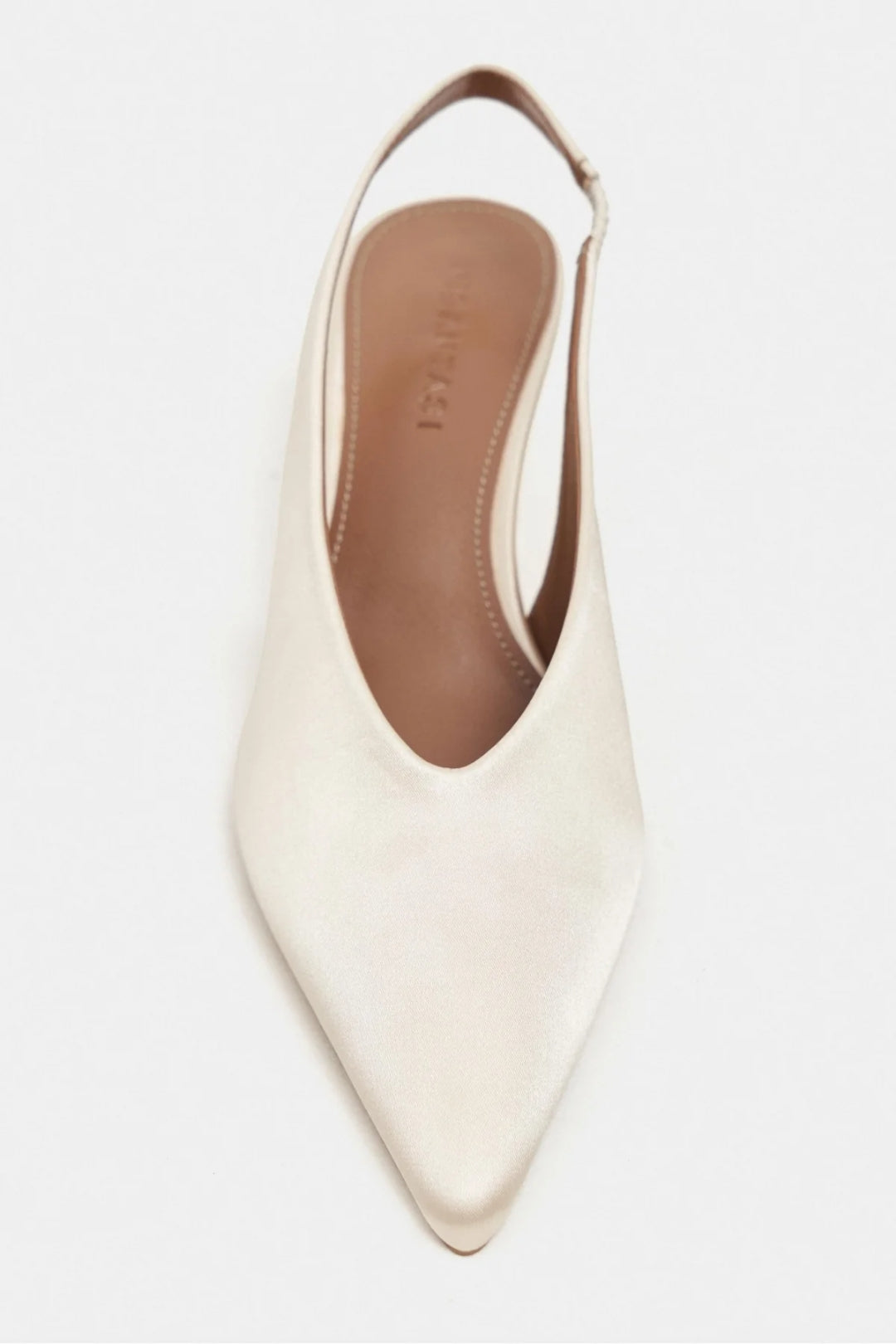 WILSON Satin Slingback Heels – Salmon Satin