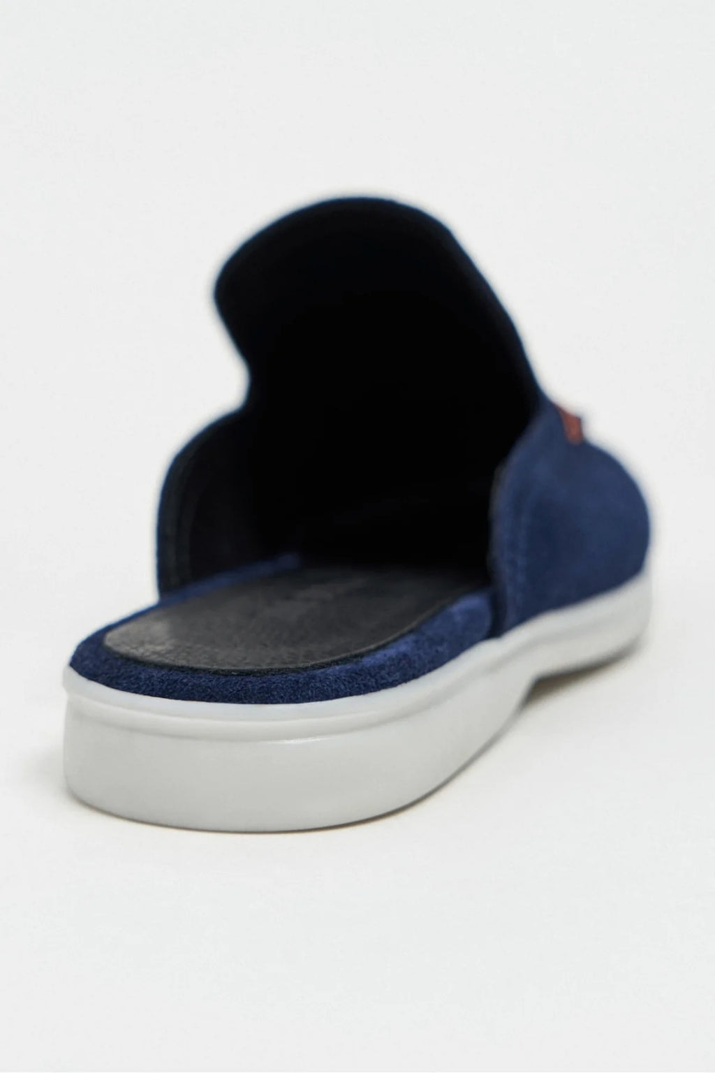 Sorrento – Handcrafted Genuine Suede Leather Mule Loafers – Navy Suede