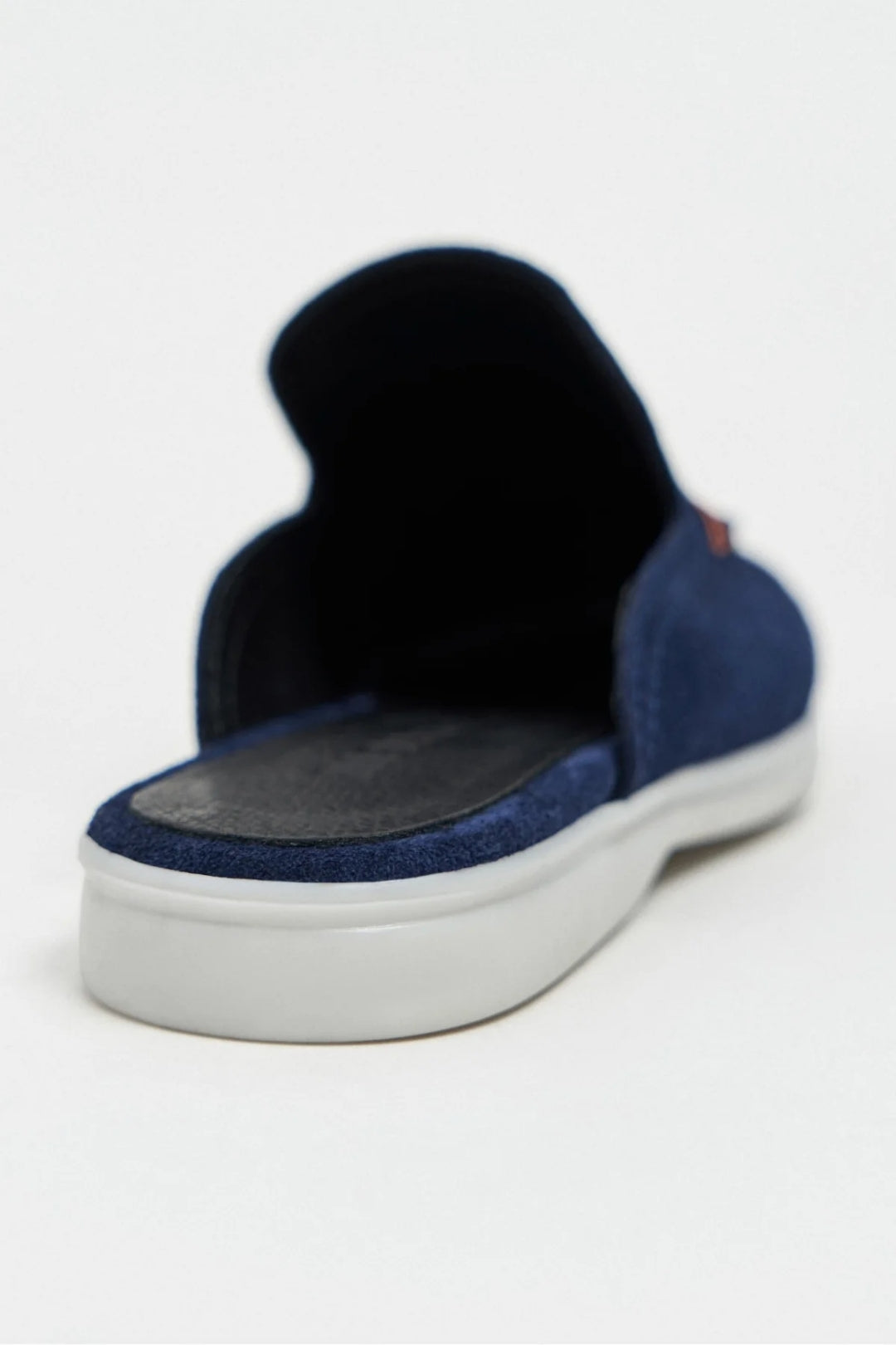 Sorrento – Handcrafted Genuine Suede Leather Mule Loafers – Navy Suede
