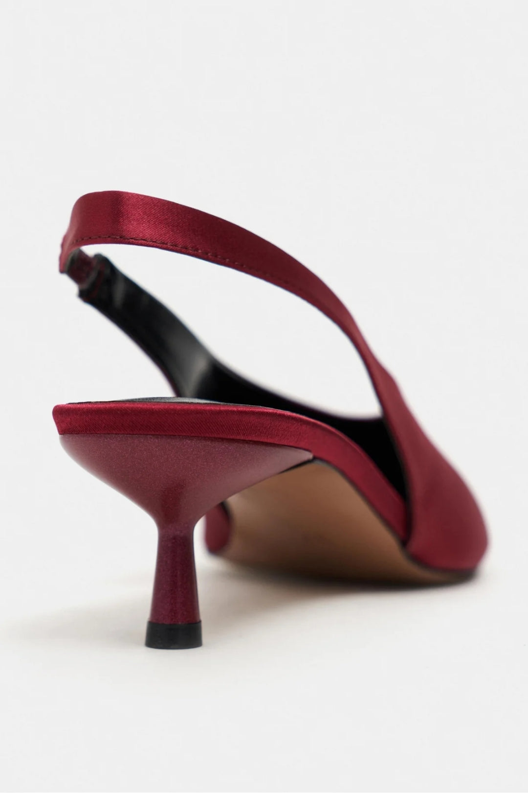 WILSON Satin Slingback Heels – Salmon Satin