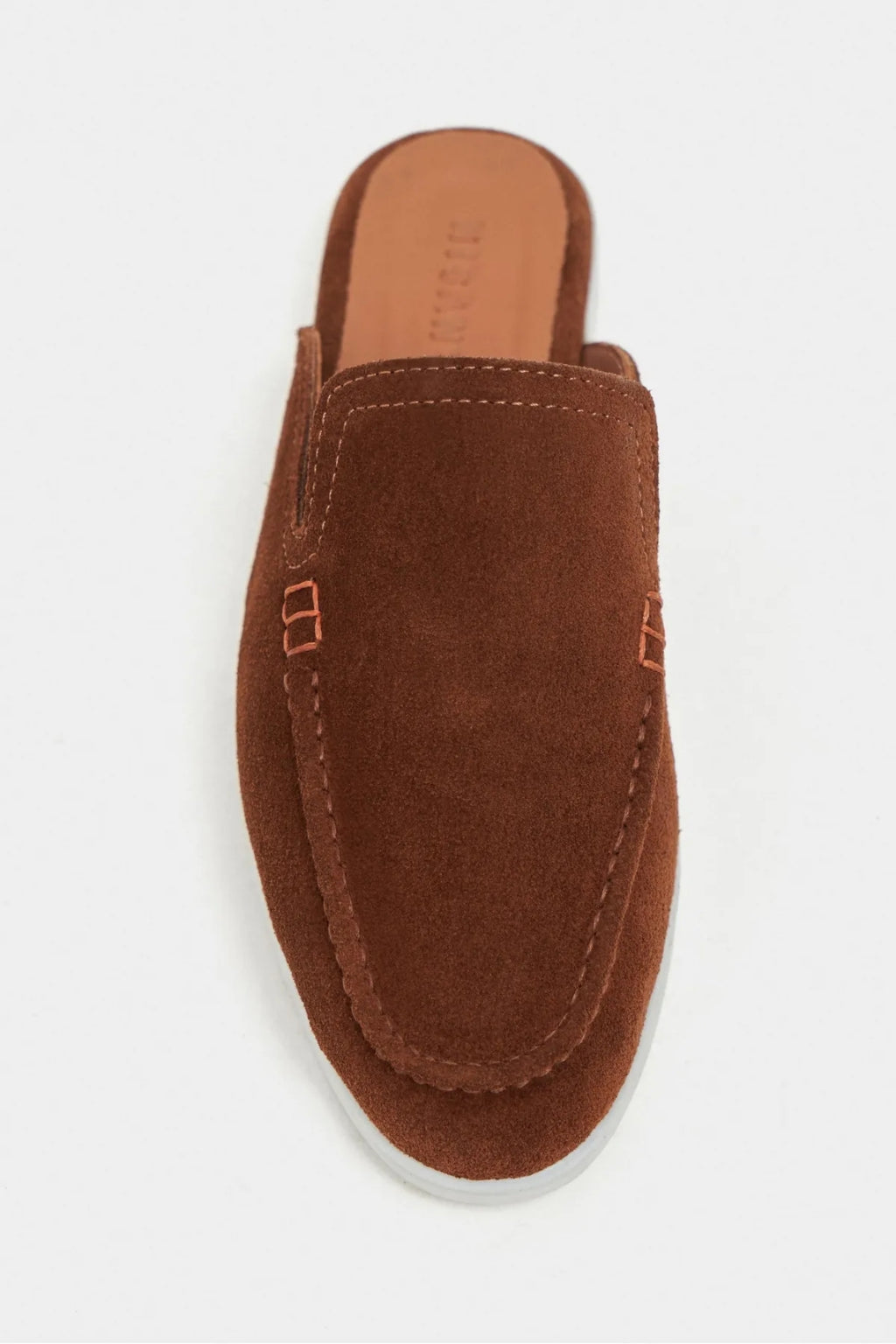 Sorrento – Handcrafted Genuine Suede Leather Mule Loafers – Navy Suede