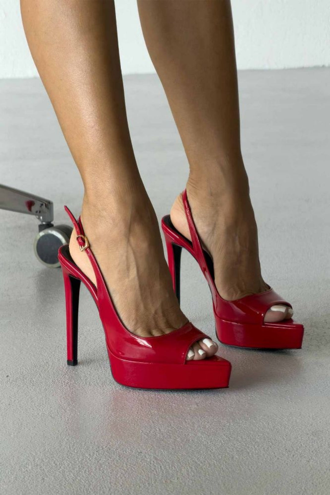 Heimdall Toka Detaylı 13 CM Platform Stiletto - Siyah