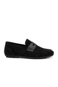 Black Genuine Suede Ultra Flexible Rubber Sole Loafer