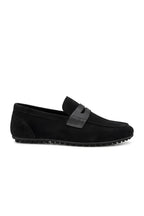 Black Genuine Suede Ultra Flexible Rubber Sole Loafer