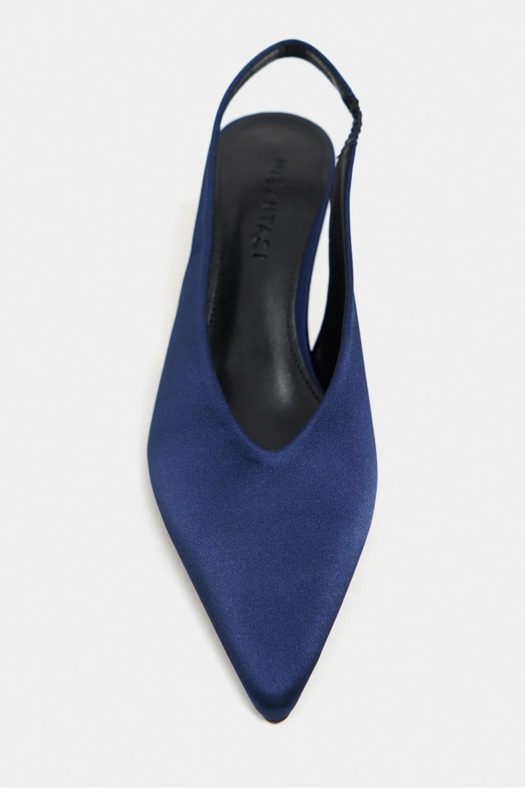 WILSON Satin Slingback Kitten Heel – Turquoise