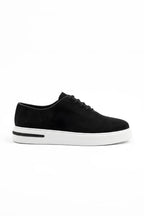 Siyah Hakiki Nubuk Deri Ultra Hafif Eva Taban Sneaker