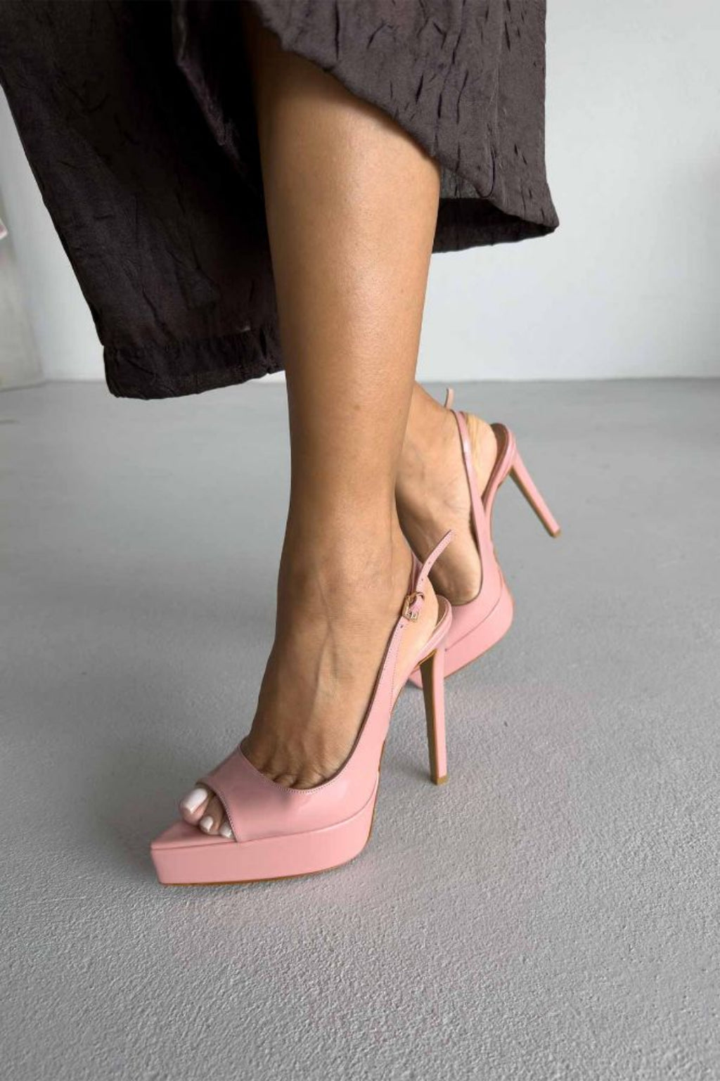 Heimdall Toka Detaylı 13 CM Platform Stiletto - Siyah