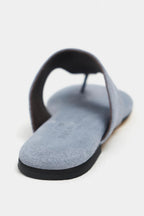Ravello Handcrafted Genuine Leather Toe-Ring Sandals — Red Suede
