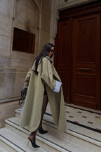 Sable Contrast Panel Trench Coat – Camel