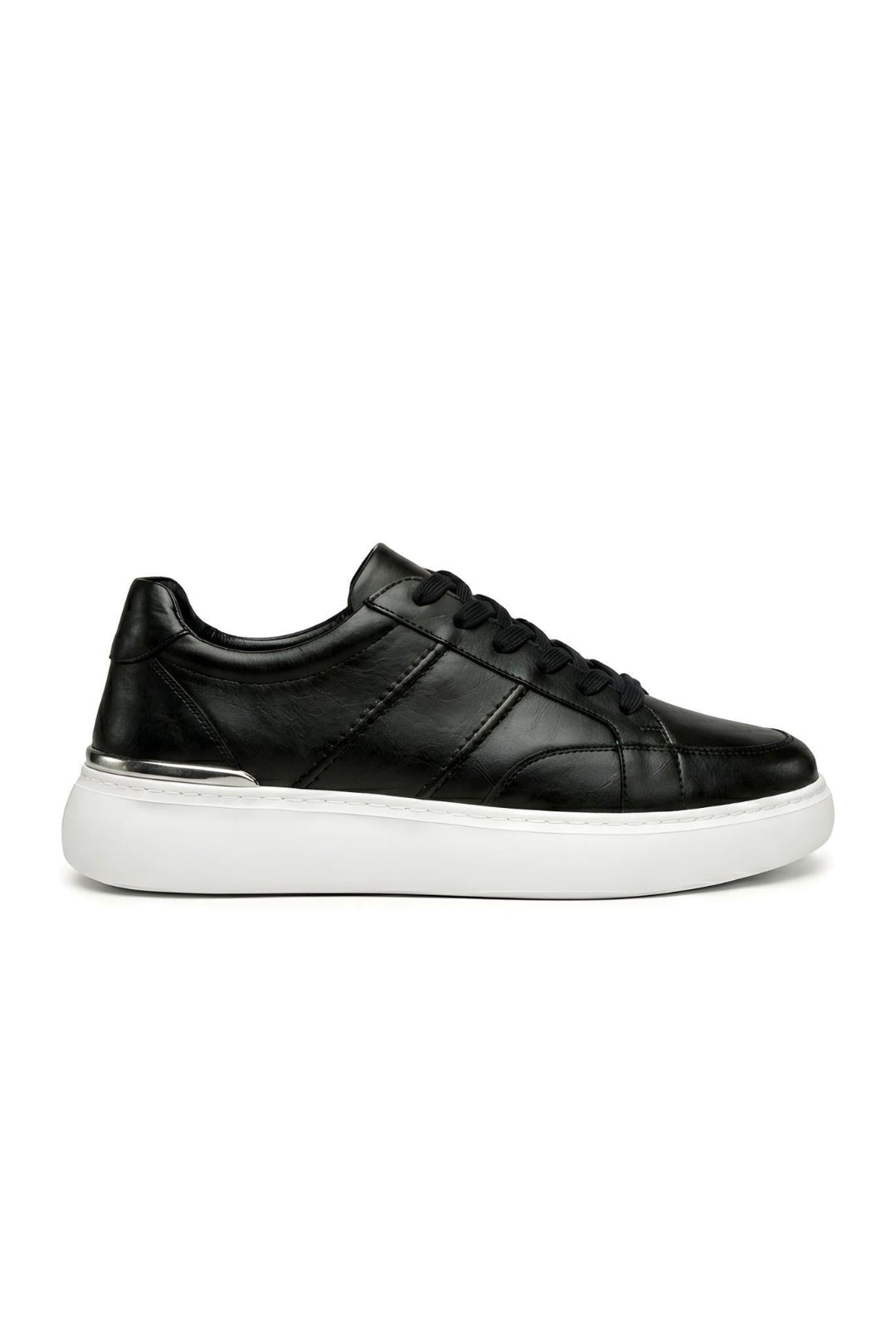 Siyah %100 Hakiki Deri Ultra Hafif Eva Taban Sneaker