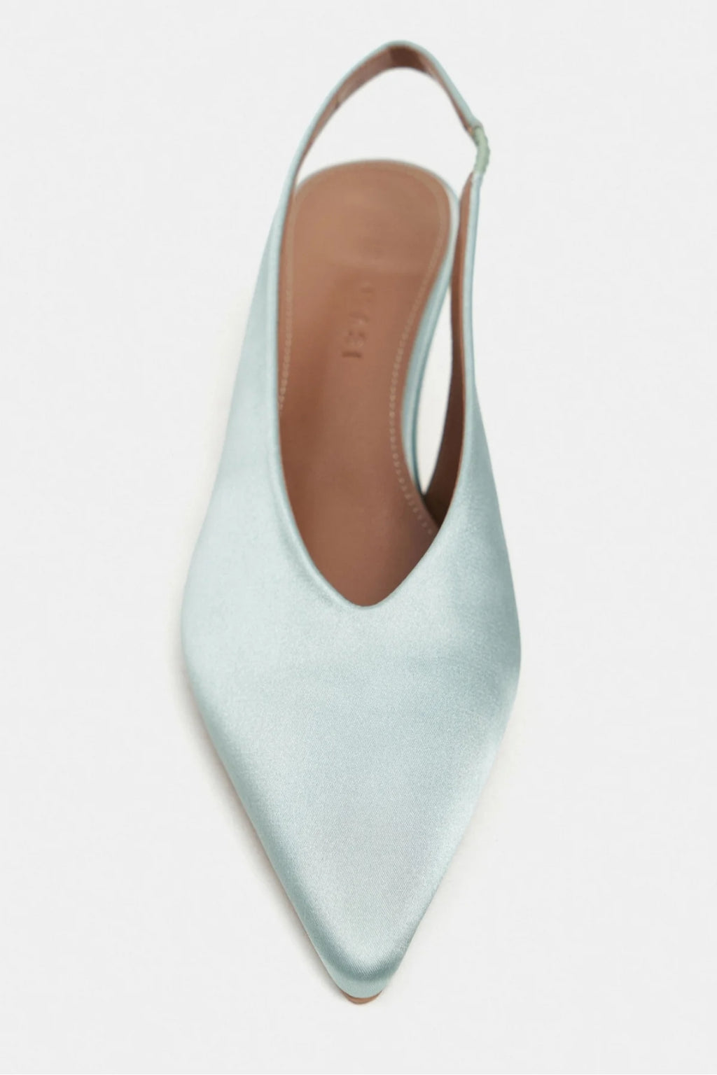WILSON Satin Slingback Kitten Heel – Turquoise