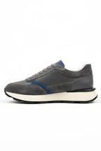 Gri %100 Hakiki Deri Ultra Hafif Eva Taban Sneaker