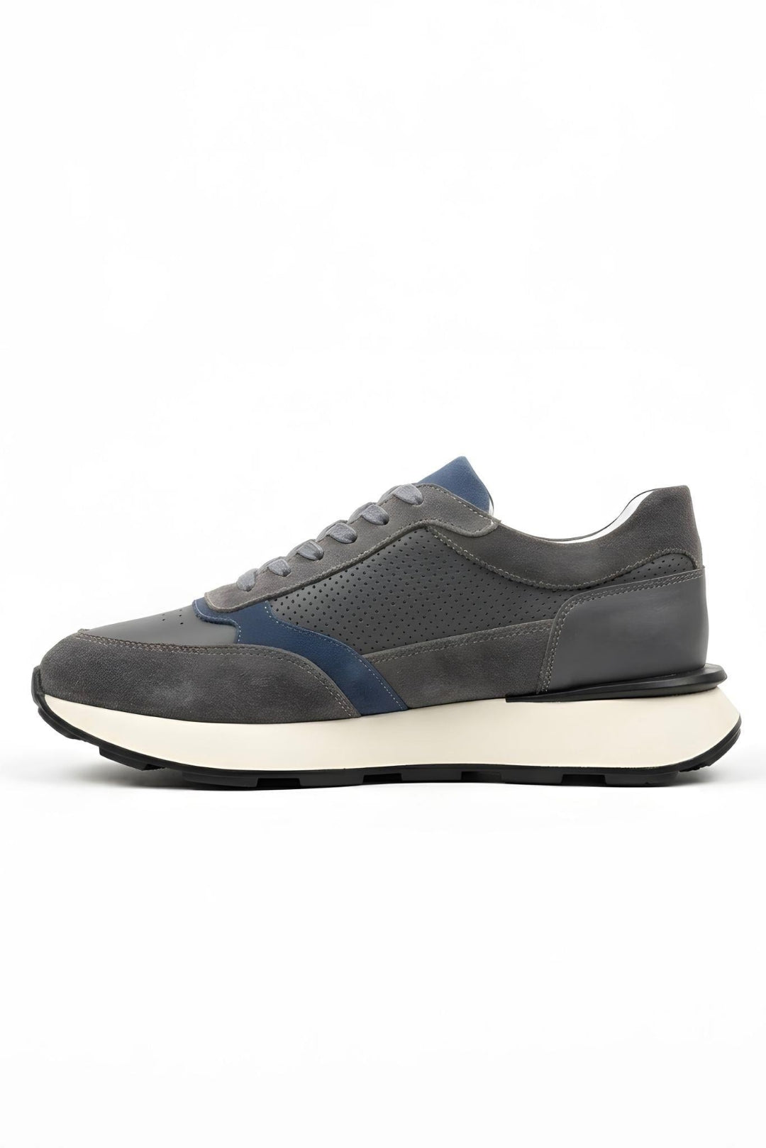 Gri %100 Hakiki Deri Ultra Hafif Eva Taban Sneaker