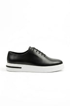 Martin Black 100% Genuine Leather Soft and Lightweight EVA Sole Sneaker