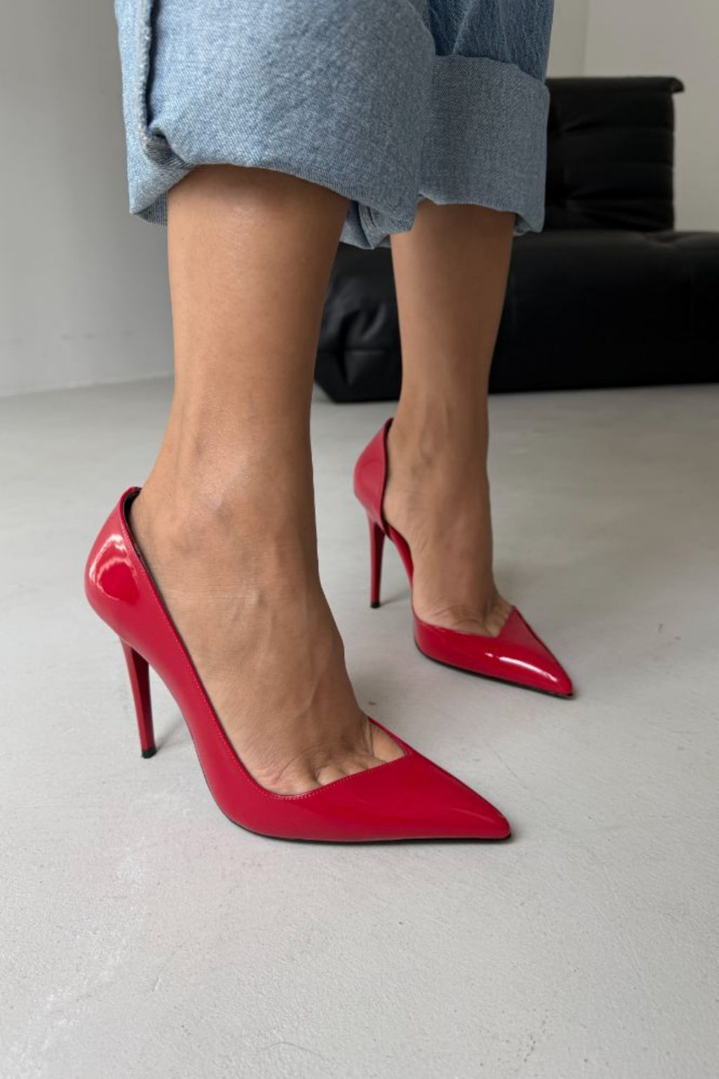 Sally Luxury Patent Leather Stiletto Pumps – 10 CM Heel