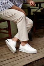 Martin Beyaz %100 Hakiki Deri Ultra Hafif Eva Taban Sneaker