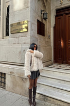 Rufina Luxe Faux Fur Jacket – Cream