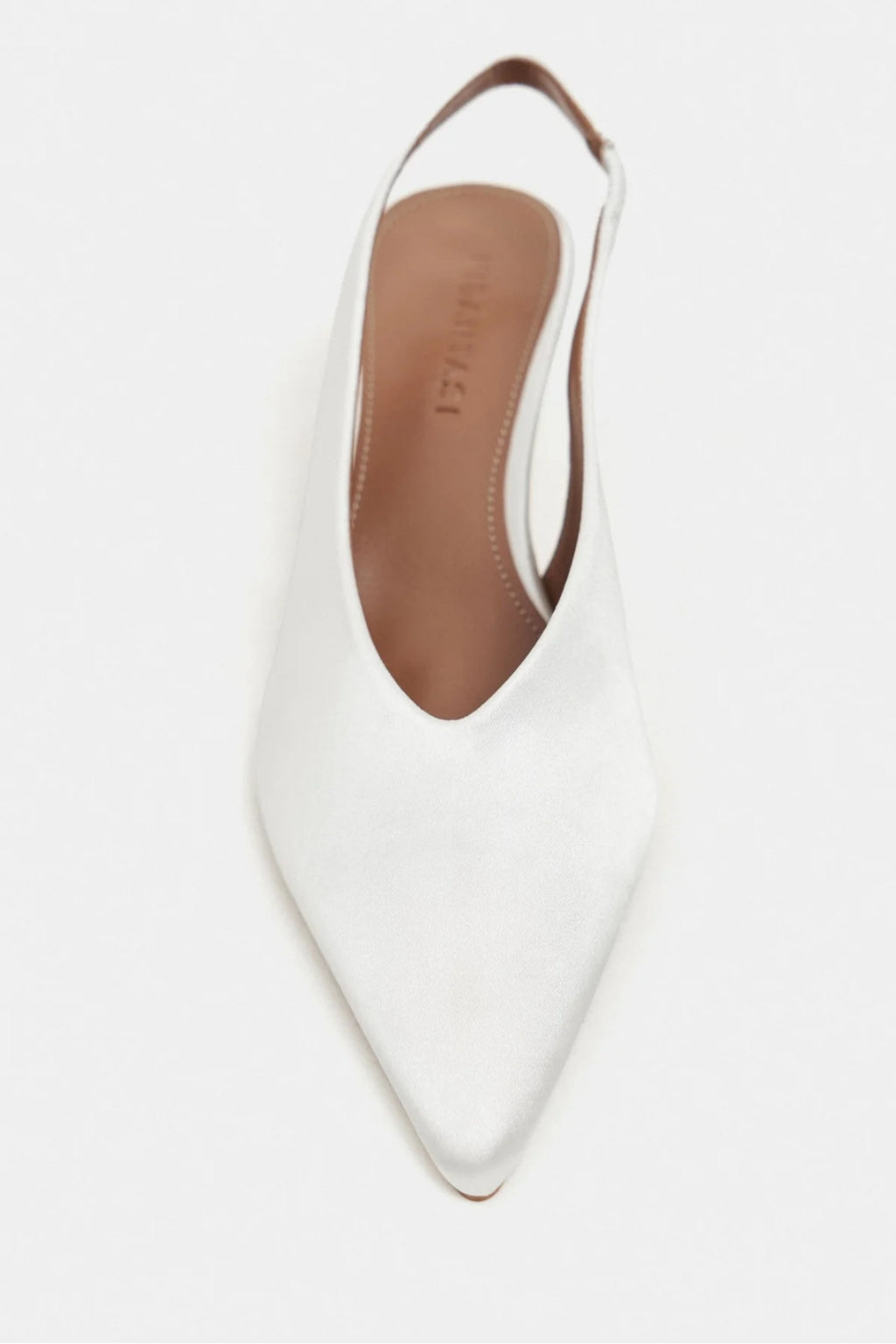 Wilson Pearl Satin Slingback Kitten Heels – Coffee